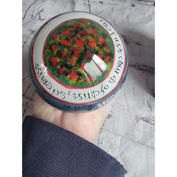 Reverse Hand Painted Christmas Ornament The Mother Church First Church of Christ - Picture 4 of 5